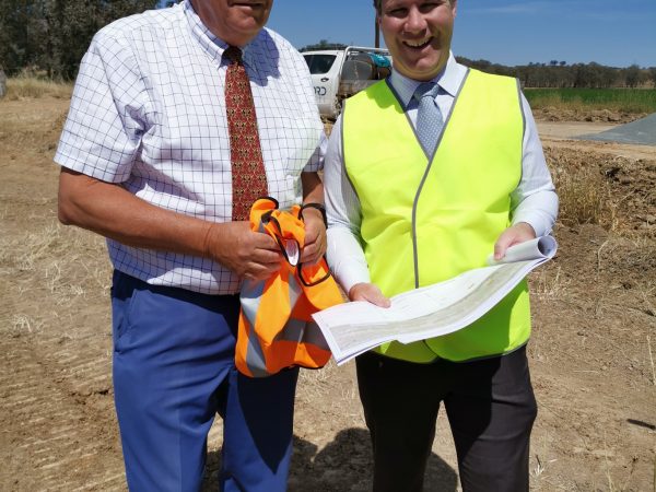 Cr. Henk van de Ven and Justin at the announcement